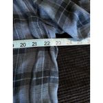 Pink Rose Blue/Black Plaid Long Sleeve Button Up Shirt Size Medium Soft Relaxed Photo 4