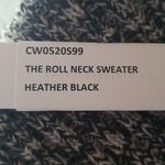 Sanctuary ππ Cozy Roll Neck Marled Knit Sweater Heather Black Small S NW Photo 10