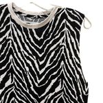 Zyia Zebra Print Safari Tank Top Black White Size Small Muscle Tee Sleeveless Photo 4