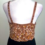 PacSun LA Hearts Bustier Crop Tank Top Brown Hobo Floral Print Festival Summer Photo 2