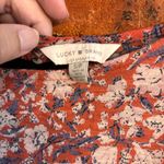 Lucky Brand  womens floral flutter sleeve back cutout boho top coral S Photo 3