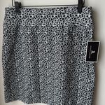 Jules & Leopold  Floral Black and White Stretch Pull On Mini Short Pencil Skirt Photo 1