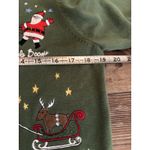 Christopher Banks Santa Christmas Tree Sweater Cardigan Button Up Christmas Med Green Photo 5