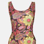 Nicole Miller NWT Studio 1Pcs Swimsuit W Scoop Back Meadow Floral Print Photo 1