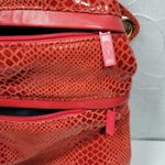 Bags by Pinky Red Patent leather Snakeskin Reptile Convertible Shoulder Bag Photo 4
