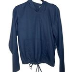 Nike  Hooded Top Women's Size Small Navy Hoodie Drawstring Lightweight Kangaroo Photo 0