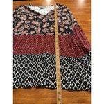 Kate & Mallory Kate & Mallory Boho Mixed Print Top Women’s Large Long Sleeve Floral Polka Dot Photo 6