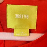 Maeve  Anthropologie Rila Bordered 3/4-Sleeve Top in Red Motif, Size 10 Photo 9