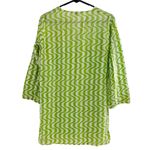 Roberta Roller Rabbit  12 Long‎ Sleeve Tunic Lime Green Swirl Eclectic Whimsical Photo 4