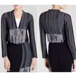 Elie Tahari Sydney Jacket Blue Black Tweed Pieced Mesh Blazer $468 M Photo 2