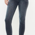 Kancan black wash high rise skinny jeans chewed hem 25 Photo 0