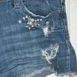 Vervet Rhinestone Blue Denim Cut Off Shorts Size 29 Photo 2
