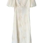Nap Loungewear Cream Cotton Embroidered Midi Dress NWTs size small Photo 0