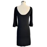 Gerard Darel  Paris Black Knit Dress 3/4 Bell Sleeves Round Neck Size 1 Small Photo 1