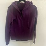 Lululemon Fleece Please Hoodie Zipped Sweatshirt Darkest Magenta Purple Size 4 Photo 3