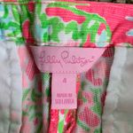 Lilly Pulitzer Loxley size 4 pink/green flat front chino shorts Photo 1