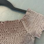 Urban Outfitters ⭐️ Light Before Dark mauve velvet smocked crop top size small Photo 12