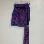 Anthropologie Porridge Blue Iris Wrap Mini Skirt Sz M Photo 1