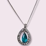 Adrian Buckley NIB England Jewellery Necklace with Silver and Light Blue Pendant Photo 1