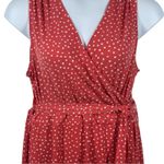 41 Hawthorn Kaylee Faux Wrap Polka Dot Midi Dress 1X Peachy Pink Photo 2