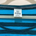 PINK - Victoria's Secret Victoria’s Secret Pink Aqua & Navy Blue Stripe Crop Top Photo 2