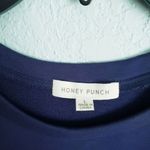 Revolve Honey Punch Navy And White Stripe Snap Sleeve Sweater Photo 2