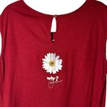 Desigual  Cabernet‎ Red Sleeveless Top Tee Sequins Question Mark Why? Size Large Photo 7