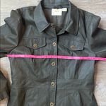 Anthropologie Maeve Kellie Faux Leather Jacket In Green 6 Photo 9