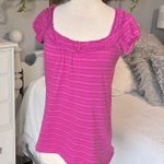 Dolled Up Romantic  Retro Pink Knit Top Short Sleeve Photo 1
