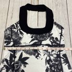 Lululemon Scoop Neck Tank Luon In Brisk Bloom Black White Floral Size 8 Photo 3