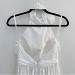 Mac Duggal  White Rosette Halter Gown Style Size 4 NWT Photo 4