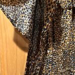 Old Navy  Waist Defined Ruffle Trim Mini Dress Leopard print women’s Large NWT Photo 5