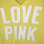 PINK - Victoria's Secret Pink Victoria’s Secret T-shirt size small yellow PINK VS SHIRT v-neck light​​ Photo 3