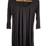 Lulus Twirl Power Black Swing Dress in Style BD7577L Size M Jersey Knit Pockets Size M Photo 1