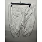 Canda Collection at C&A White Cargo Capri Pants Women’s Size 18 Drawstring Hem Photo 5