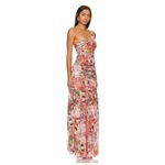 MISA Los Angeles Alethea One Shoulder Dress Resort Batik Mesh Large NWT Photo 9