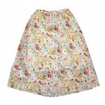 MELLODAY  Women's Off White Floral Satin A-Line Maxi Skirt Large NWT Photo 0