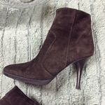 via spiga  Elegant Brown Suede Women's Ankle Boots made in Italy 8M Photo 2