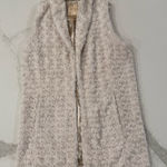 Altar'd State Altar’d State Plush Faux Fur Long Vest Womens Small Cream Cozycore Lined Pockets Photo 0