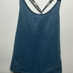 Nike  Dri Fit Criss Cross Just Do It Workout Running Tank Top Size Small Blue Photo 0