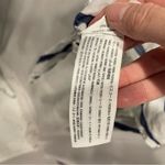 Abercrombie & Fitch Cute blue white striped lace trim square neck tie back top Photo 5