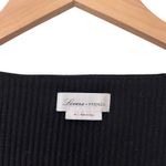 Lovers + Friends  Black Ribbed Long Sleeve Shirt Sz XS Photo 1