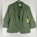 SOFIA JEANS SOFIA VERGARA LINEN BLEND BLAZER W/SRUNCH SLEEVE WOMENS XL GREEN NEW Size undefined Photo 0
