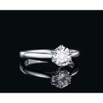 Boutique NEW 1ct Solitaireā Platinum Silver Simulated Diamond Engagement Ring, Size 6 Photo 13