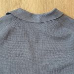 Neiman Marcus  Exclusive Silk‎ Blend Long Sleeved Collared Blue V-Neck Sweater S Photo 5