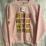 Ramen Noodles Soup Packages Crewneck Pink Photo 1