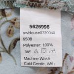 SheIn Green Floral Crop Top with Open Tie Back Size Large Green Floral Top Photo 6