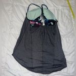 Lululemon  No Limit Gray‎ Floral Bra Layered Tank Yoga Gym Workout Running 10 Photo 1