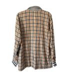 Free People  NWTs Victoria Track Blazer plaid Black Yellow size large Photo 6