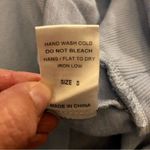 Ruched, Ruffle Long Sleeve Top, Light Blue Size Small Blue Photo 8